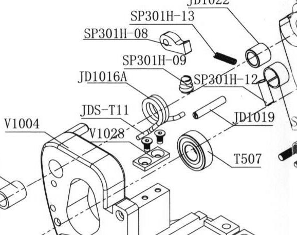 Торсионная пружина основания — артикул JD1016A