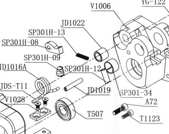 Ограничительный штифт храпового колеса — артикул SP301H-12