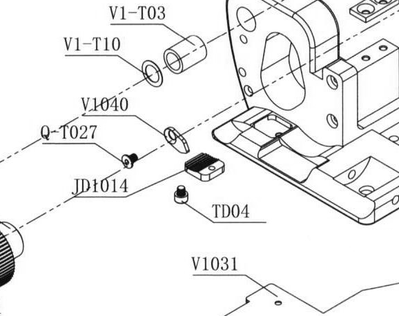 Передняя направляющая ленты 13 мм — артикул V1040