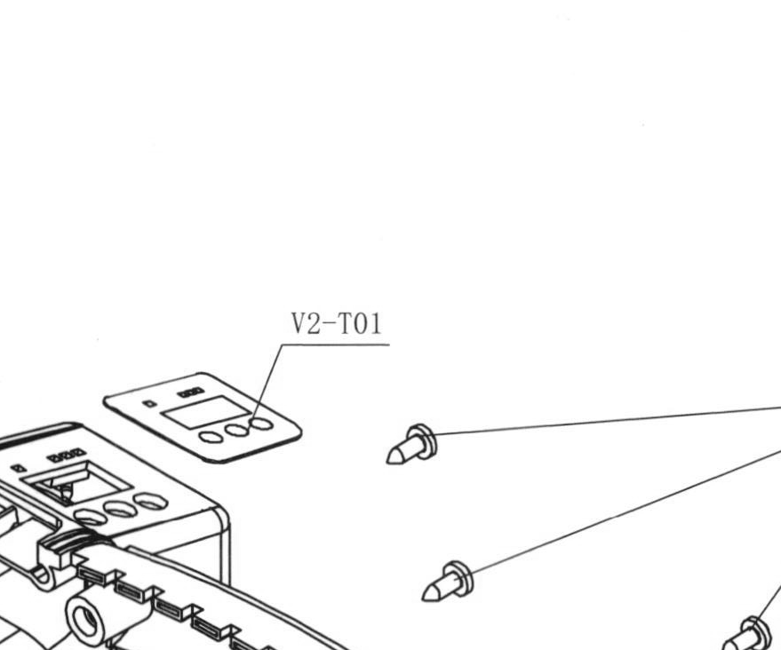 Плёночная накладка кнопок — артикул V2-T01