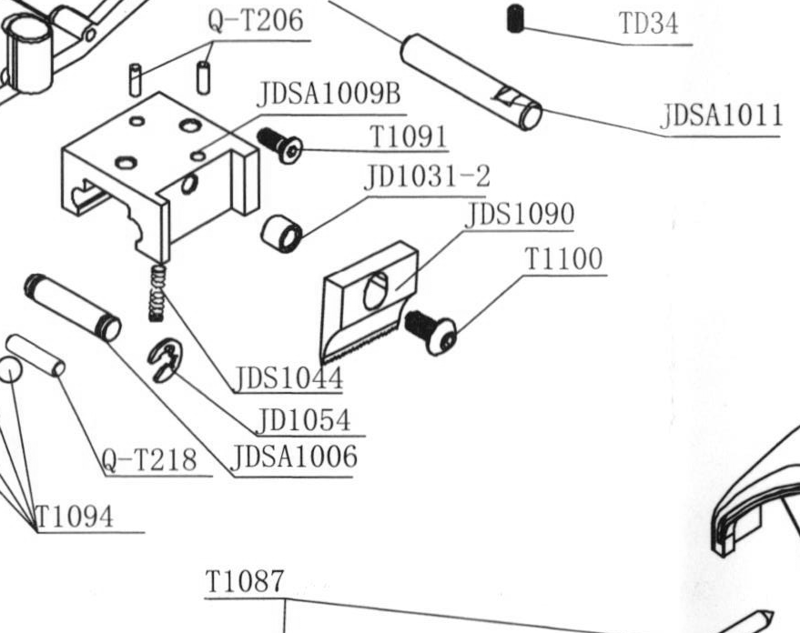 Прижимная пружина ножа 1 — артикул JDS1044