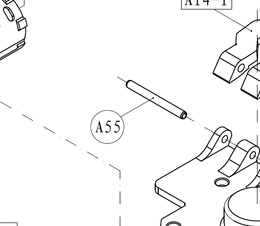 Пружинный штифт кнопок — артикул A55